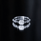 Rosec Jewels-Real Princess Cut Diamond Infinity Heart Engagement Ring
