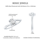 Certified Real Diamond Promise Ring with Bypass Shank Natural - ( HI-SI ) - Rosec Jewels