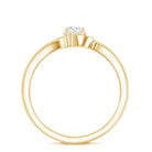 Certified Real Diamond Promise Ring with Bypass Shank Natural - ( HI-SI ) - Rosec Jewels