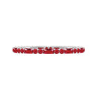 1 CT Baguette and Round Created Ruby Full Eternity Ring AAAA - Rosec Jewels