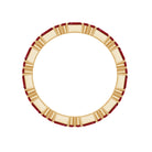 1 CT Baguette and Round Created Ruby Full Eternity Ring AAAA - Rosec Jewels