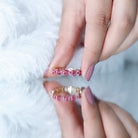 Rosec Jewels-Marquise and Round Cut Created Ruby Contemporary Eternity Ring