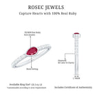 East West Style Pear Shape Ruby Promise Ring with Diamond AAA - Rosec Jewels