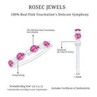 Natural Pink Tourmaline and Diamond Wedding Band For Her AAA - Rosec Jewels