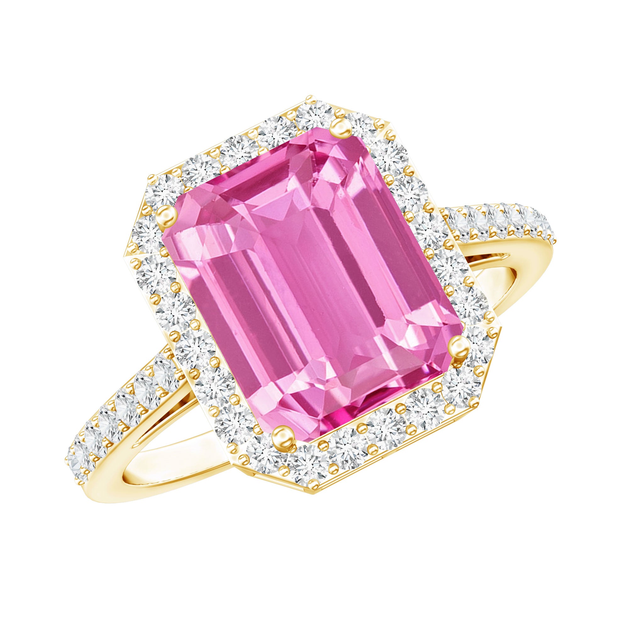 Carat Lab Grown Pink Sapphire Engagement Ring – Rosec Jewels