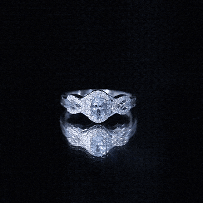 Genuine Aquamarine and Diamond Designer Engagement Ring in Silver AAA 92.5 Sterling Silver - Rosec Jewels