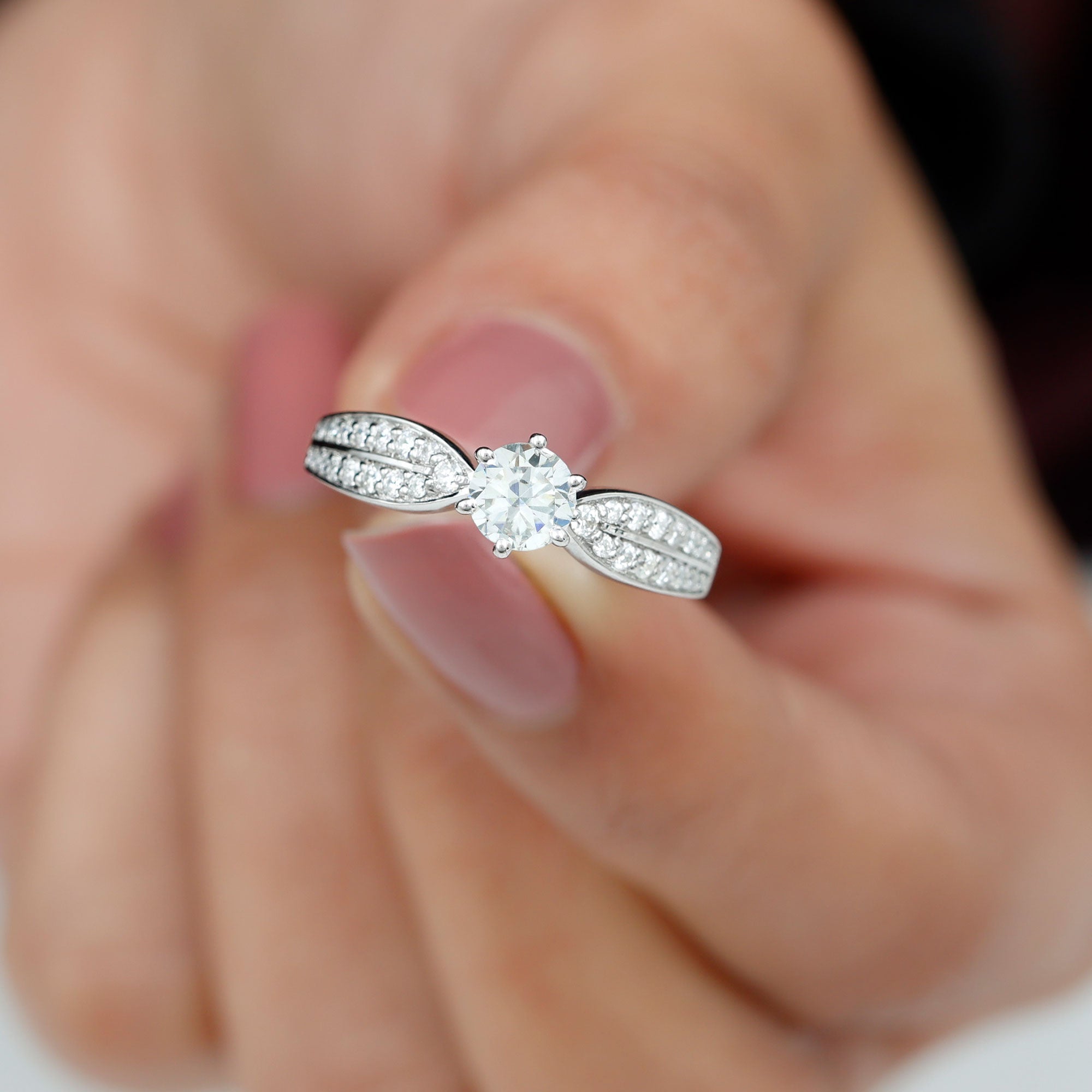 Rosec Jewels-Certified Solitaire Lab Grown Diamond Promise Engagement Ring