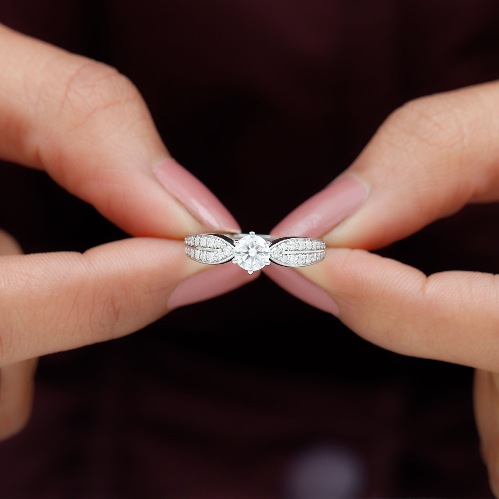 Rosec Jewels-Certified Solitaire Lab Grown Diamond Promise Engagement Ring