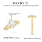 Rosec Jewels-Princess Cut Lab Grown Diamond Bridal Ring Set