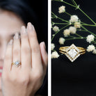 Rosec Jewels-Princess Cut Lab Grown Diamond Bridal Ring Set