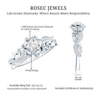 Lab Grown Diamond Flower Engagement Ring for Her Lab - ( EF-VS ) - Rosec Jewels