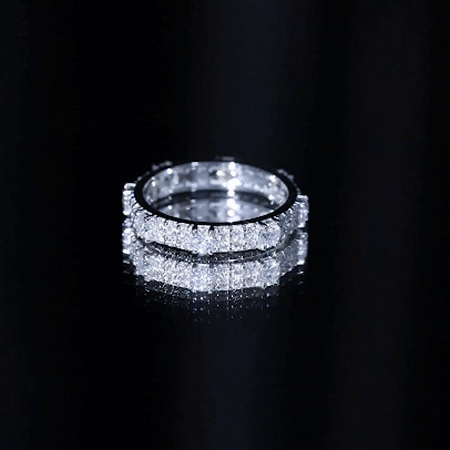 Full Eternity Lab Grown Diamond Wedding Band For Women Lab - ( EF-VS ) - Rosec Jewels