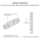Full Eternity Lab Grown Diamond Wedding Band For Women Lab - ( EF-VS ) - Rosec Jewels