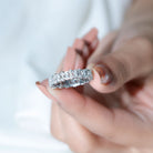 Full Eternity Lab Grown Diamond Wedding Ring For Her Lab - ( EF-VS ) - Rosec Jewels