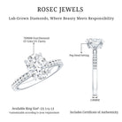Certified 7X9 MM Lab Grown Diamond Oval Engagement Ring Lab - ( EF-VS ) - Rosec Jewels