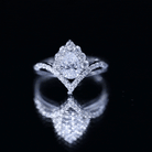 Pear Cut 5X7MM Lab Grown Diamond Designer Engagement Ring Lab - ( EF-VS ) - Rosec Jewels