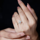 Rosec Jewels-Lab Grown Diamond Unique Engagement Ring with Side Stones