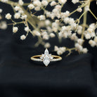 Rosec Jewels-Lab Grown Diamond Unique Engagement Ring with Side Stones