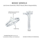 Rosec Jewels-Lab Created Diamond Princess Cut Engagement Ring With Enhancer