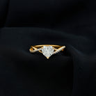 Rosec Jewels-Lab Created Diamond Heart Crossover Engagement Ring