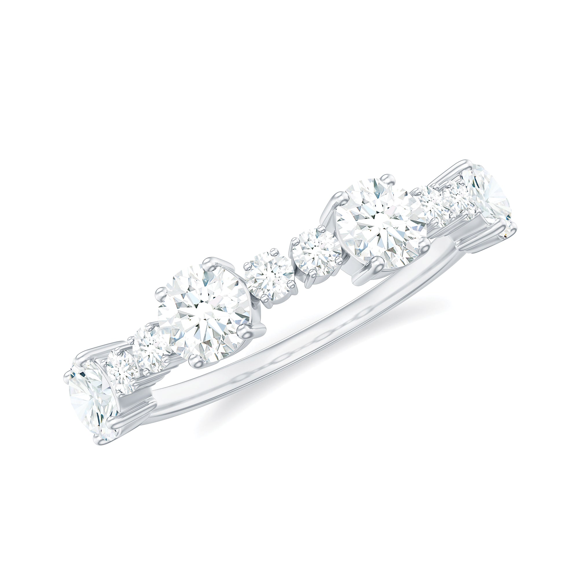 Rosec Jewels-Lab Grown Diamond Stackable Eternity Ring For Women