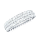 Rosec Jewels-Certified Lab Grown Diamond 3 Row Wedding Band