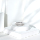 Rosec Jewels-Certified Lab Grown Diamond 3 Row Wedding Band