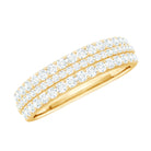 Rosec Jewels-Certified Lab Grown Diamond 3 Row Wedding Band