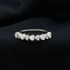 Rosec Jewels-Brilliant Cut Lab Grown Diamond Heart Wedding Band Ring