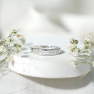 Rosec Jewels-Certified Brilliant Cut Diamond Princess Cut Wedding Band