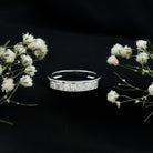 Rosec Jewels-Certified Brilliant Cut Diamond Princess Cut Wedding Band