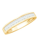Rosec Jewels-Certified Brilliant Cut Diamond Princess Cut Wedding Band