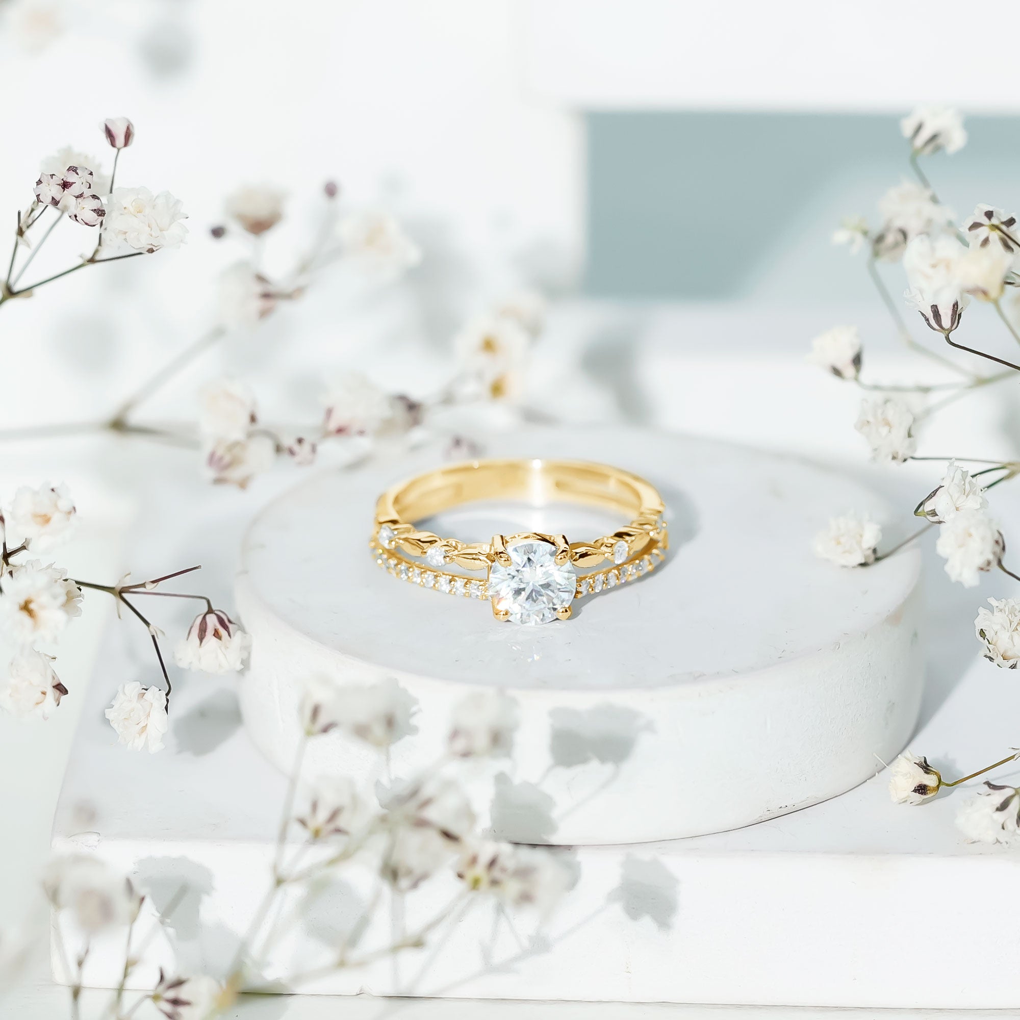 Rosec Jewels-Brilliant Cut Lab Grown Diamond Designer Engagement Ring