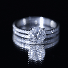 Lab Grown Diamond Wedding Ring Set with Certificate Lab - ( EF-VS ) - Rosec Jewels
