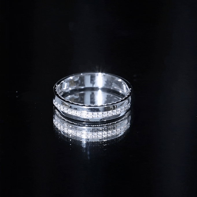 Certified Lab Grown Diamond Mens Wedding Band Lab - ( EF-VS ) - Rosec Jewels
