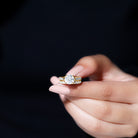 Rosec Jewels-Certified 8 mm Round Lab Grown Diamond Wedding Engagement Ring Set