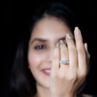 Rosec Jewels-Lab Grown Diamond Statement Engagement Ring With Side Stones