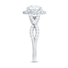 Rosec Jewels-Lab Created Diamond Criss Cross Engagement Ring For Women