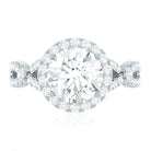 Rosec Jewels-Lab Created Diamond Criss Cross Engagement Ring For Women