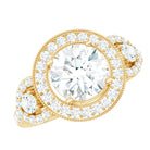 Rosec Jewels-Round Cut Diamond Antique Looking Engagement Ring
