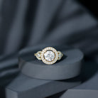 Rosec Jewels-Round Cut Diamond Antique Looking Engagement Ring