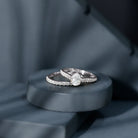 Rosec Jewels-Pear Cut 6X8 MM Lab Grown Diamond Marriage Ring Set for Women