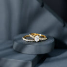 Rosec Jewels-Pear Cut 6X8 MM Lab Grown Diamond Marriage Ring Set for Women