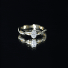 Lab Grown Diamond Promise Ring With Twisted Shank Lab - ( EF-VS ) - Rosec Jewels