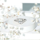 Rosec Jewels-Bezel Set Oval Lab Created Diamond Solitaire Ring For Women