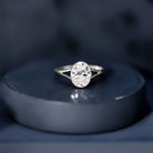 2 Carat Bezel Set Oval Lab Created Diamond Solitaire Ring with IGI Certificate Lab - ( E-VS1 ) - Rosec Jewels