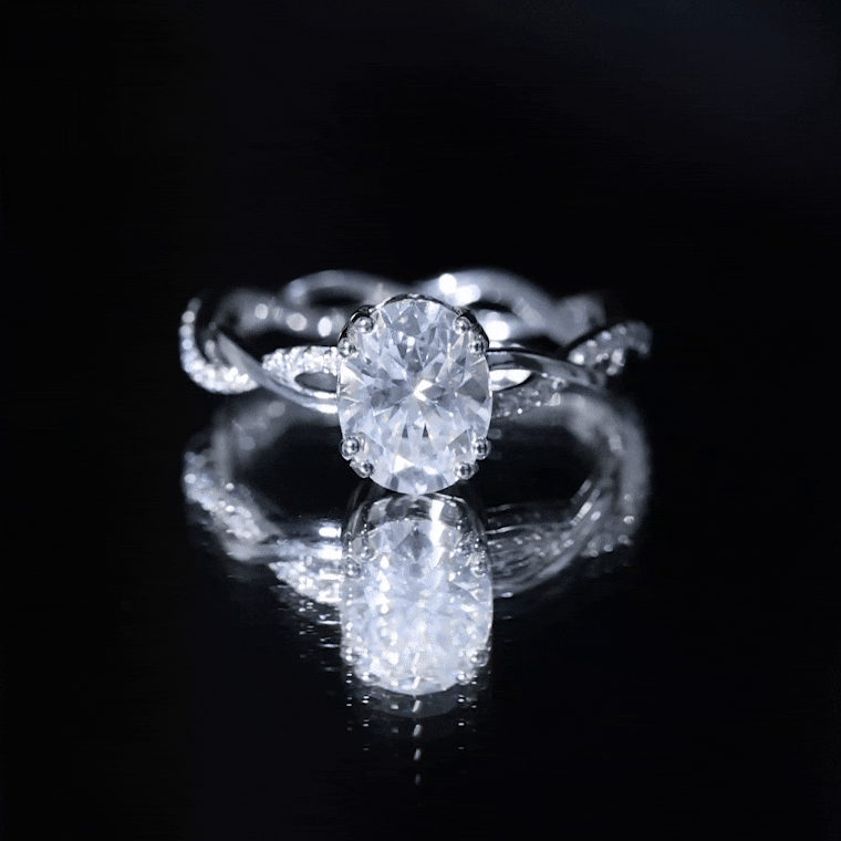 7X9 mm Lab Grown Diamond Oblong Engagement Ring Lab - ( EF-VS ) - Rosec Jewels
