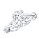 7X9 mm Lab Grown Diamond Oblong Engagement Ring Lab - ( EF-VS ) - Rosec Jewels