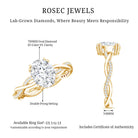 7X9 mm Lab Grown Diamond Oblong Engagement Ring Lab - ( EF-VS ) - Rosec Jewels