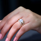 Rosec Jewels-Lab Diamond Emerald Cut Engagement Ring With Band